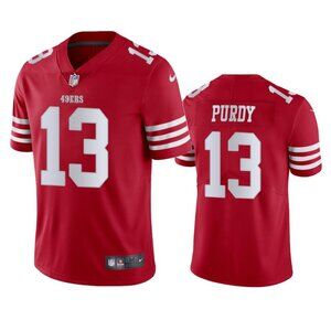 Mens Kids Youths Brock Purdy Scarlet Stitched Jersey